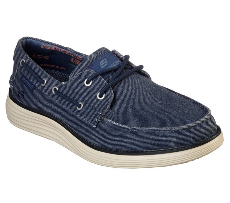 Skechers Status 2.0 - Lorano - Mens Boat Shoes Navy [AU-VE4937]